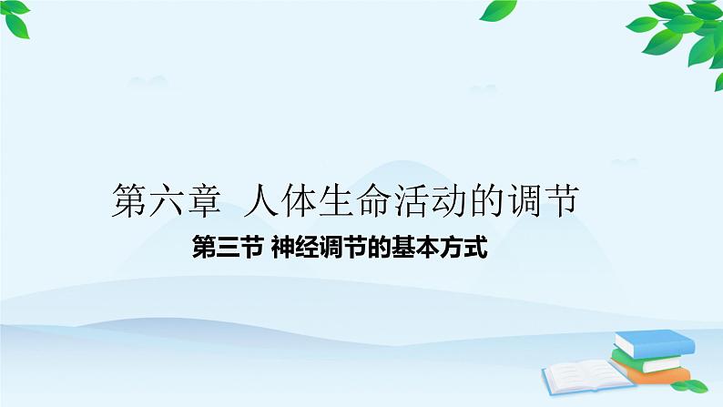 人教版生物七年级下册 第六章 第三节 神经调节的基本方式课件第1页