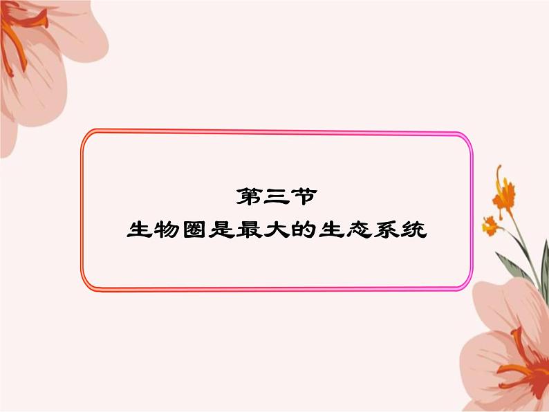 1.2.3+生物圈是最大的生态系统课件2023-2024学年人教版生物七年级上册第1页