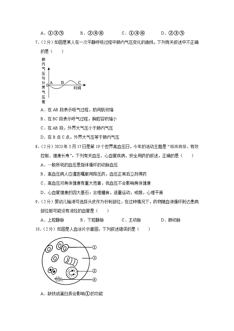 山东省德州市宁津县长官秒场中学2022-2023学年七年级下学期第二次月考生物试卷+第2页
