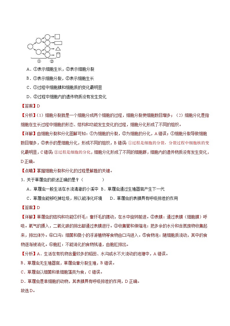 专题03 细胞怎样构成生物体（解析版）第2页