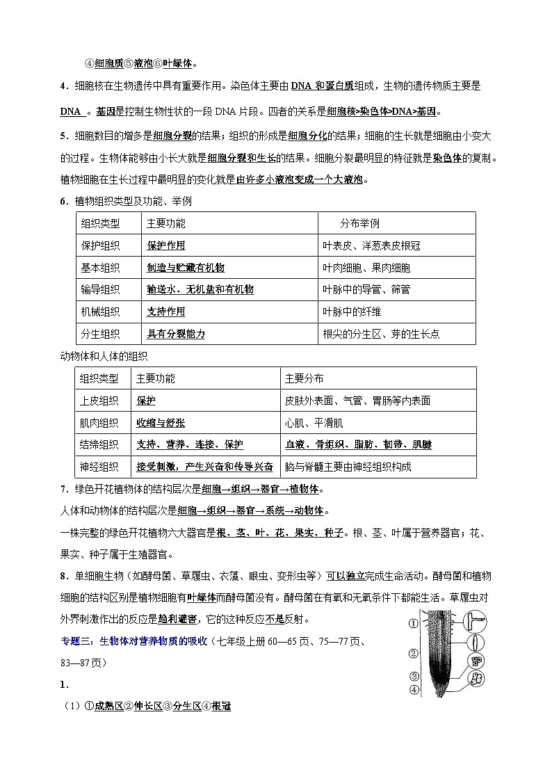 2023年江苏省徐州市生物中考复习重要知识点汇总第2页