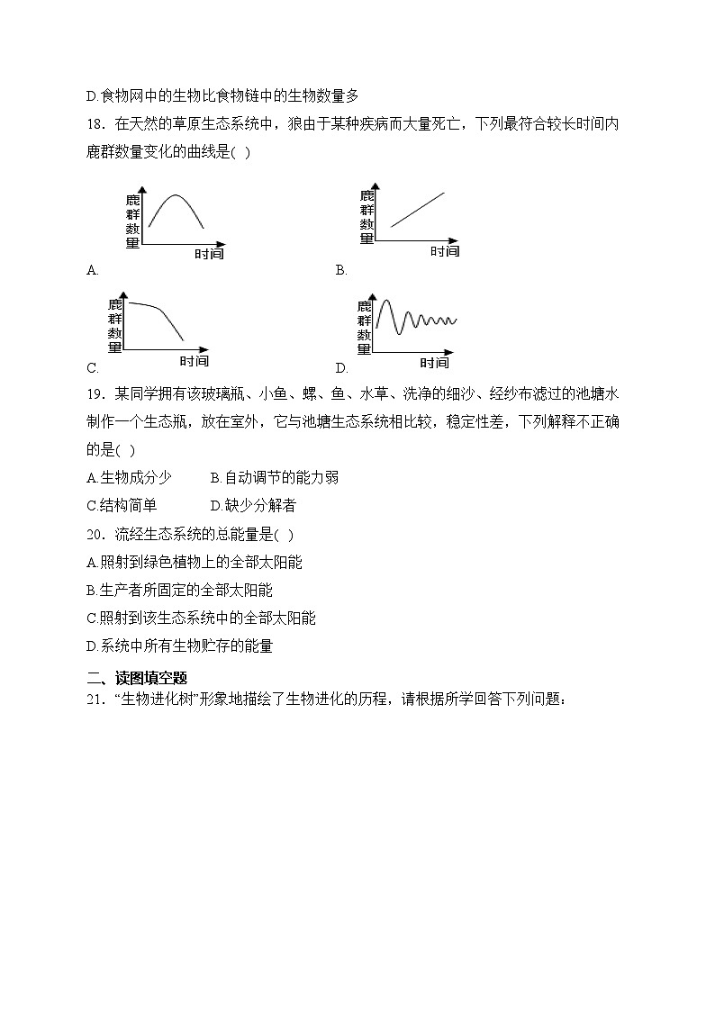 山东省菏泽市鄄城县2022-2023学年八年级下学期期中生物试卷(含答案)03