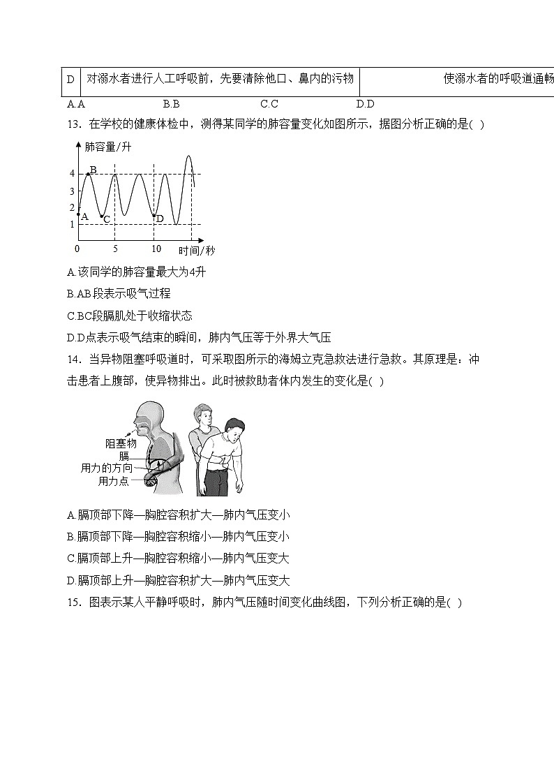 山东省临沂市临沭县2022-2023学年七年级下学期期中生物试卷(含答案)03