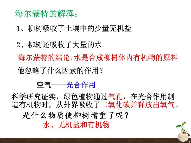 3.5.1光合作用吸收二氧化碳释放氧气课件2023--2024学年人教版生物七年级上册05