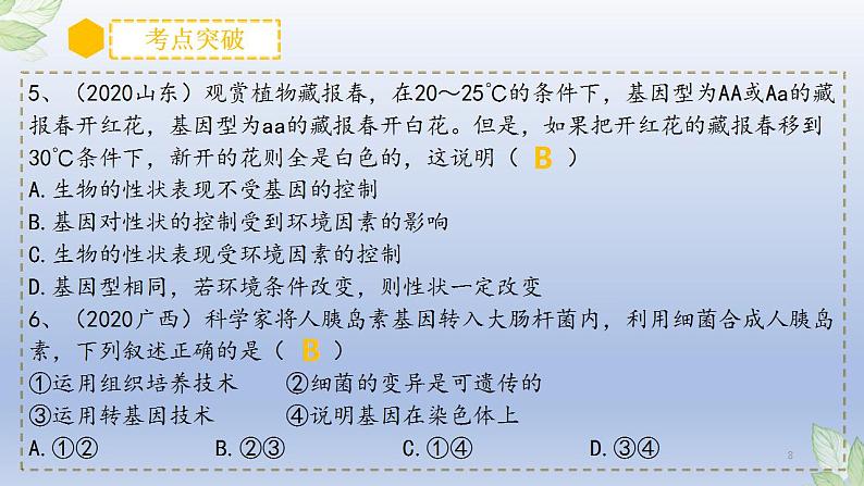 （通用版）中考生物一轮复习精讲课件专题20 生物的遗传和变异（含答案）第8页