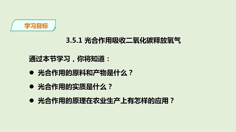 3.5.1光合作用吸收二氧化碳释放氧气课件+2023--2024学年人教版生物七年级上册03