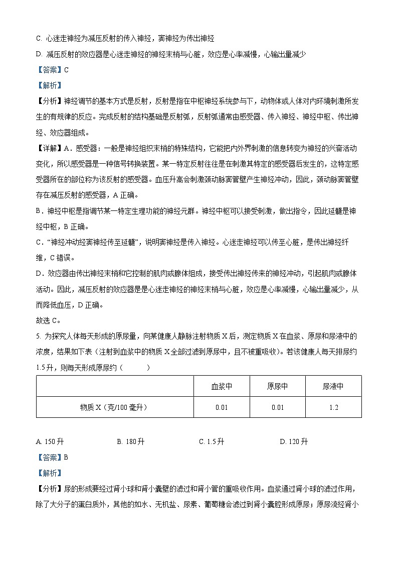 精品解析：2022年内蒙古包头市中考生物真题（解析版）第3页