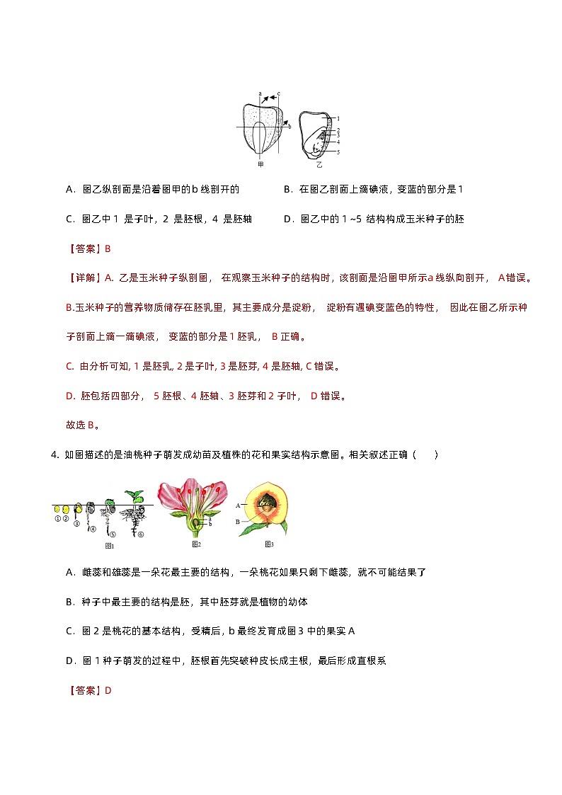 生物（吉林长春卷）-2024年会考第一次模拟考试02