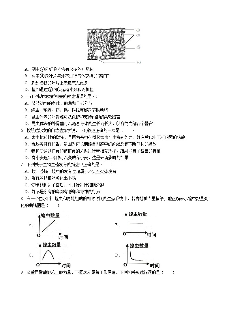 生物（辽宁卷）-2024年会考第一次模拟考试02