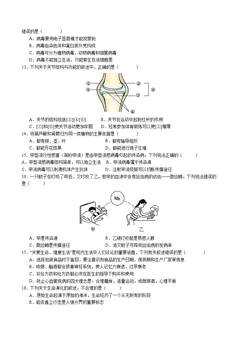 生物（全国通用）（考试版A4）第3页