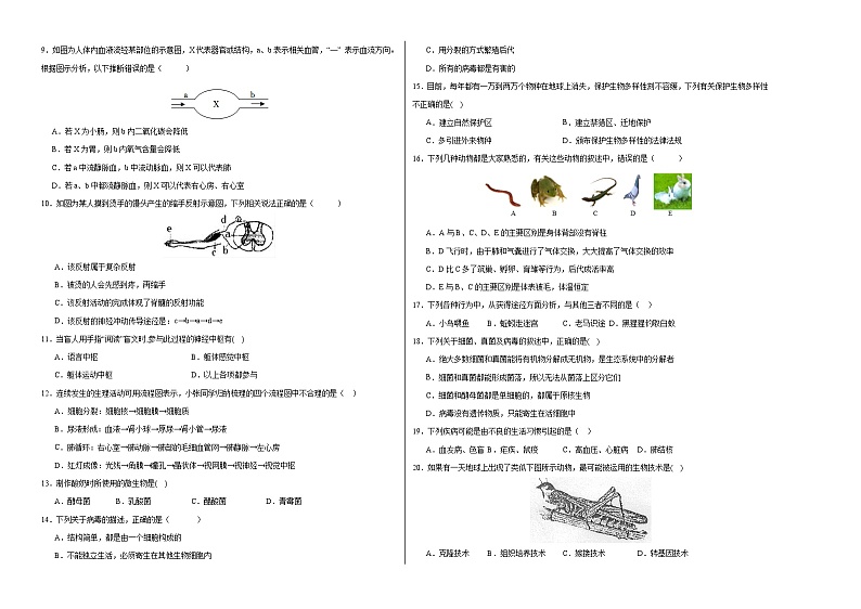 生物（甘肃卷）（考试版A3）第2页