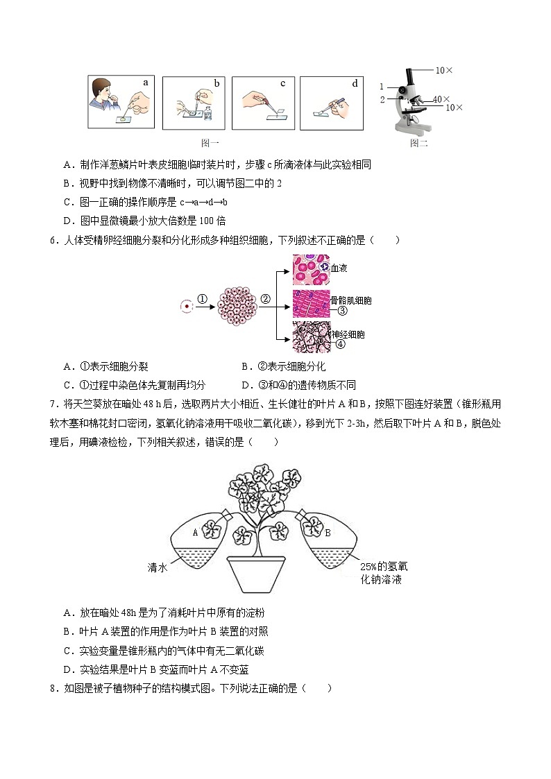 生物（广州卷）-2024年会考第一次模拟考试02