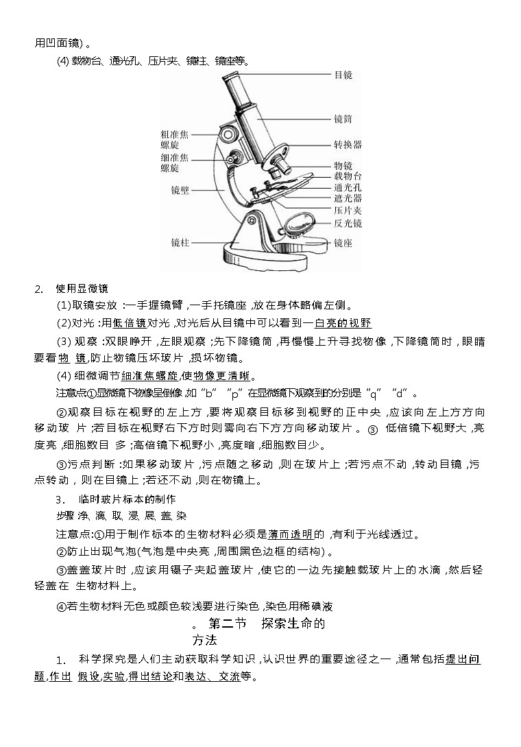 2024年中考生物一轮复习知识点汇总（苏教版）第2页