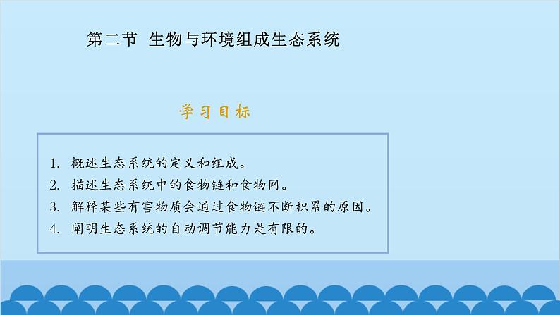 人教版生物七年级上册 1.2.2 生物与环境组成生态系统课件01