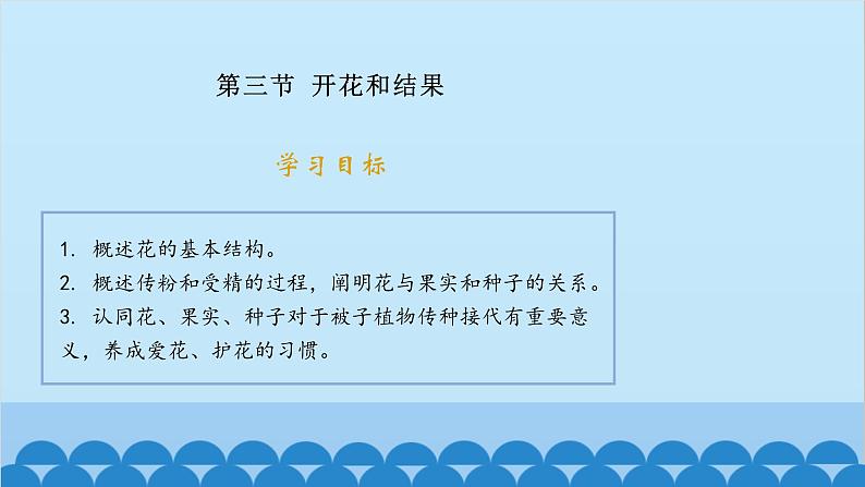 人教版生物七年级上册 3.2.3 开花和结果课件第1页