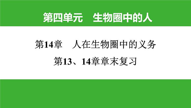 【新课标】北师大版生物七下  第14章章末复习（课件）01