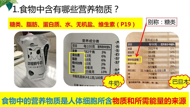 4.2.1食物中的营养物质第1课时课件2023--2024学年人教版生物七年级下册第4页