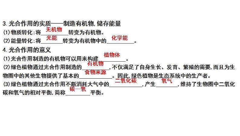 中考生物一轮复习考点通关课件专题09 绿色植物的光合作用（含答案）第7页