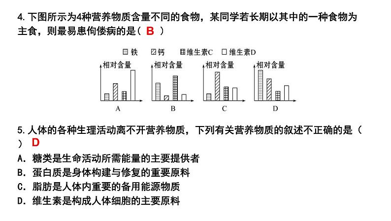 中考生物一轮复习考点通关课件专题12 人体的营养（含答案）第8页