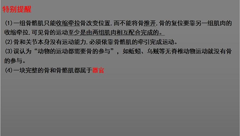 中考生物一轮复习考点通关课件专题22 动物的运动和行为（含答案）05