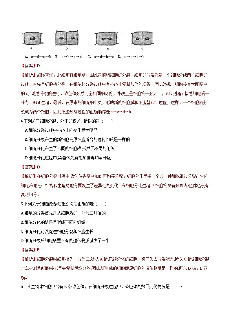 【2024会考】初中生物 专题03 细胞怎样构成生物体练习（原卷+解析版）02