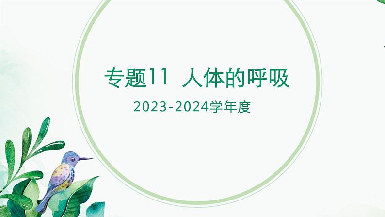 【2024年会考】初中生物 专题11 人体的呼吸-课件01