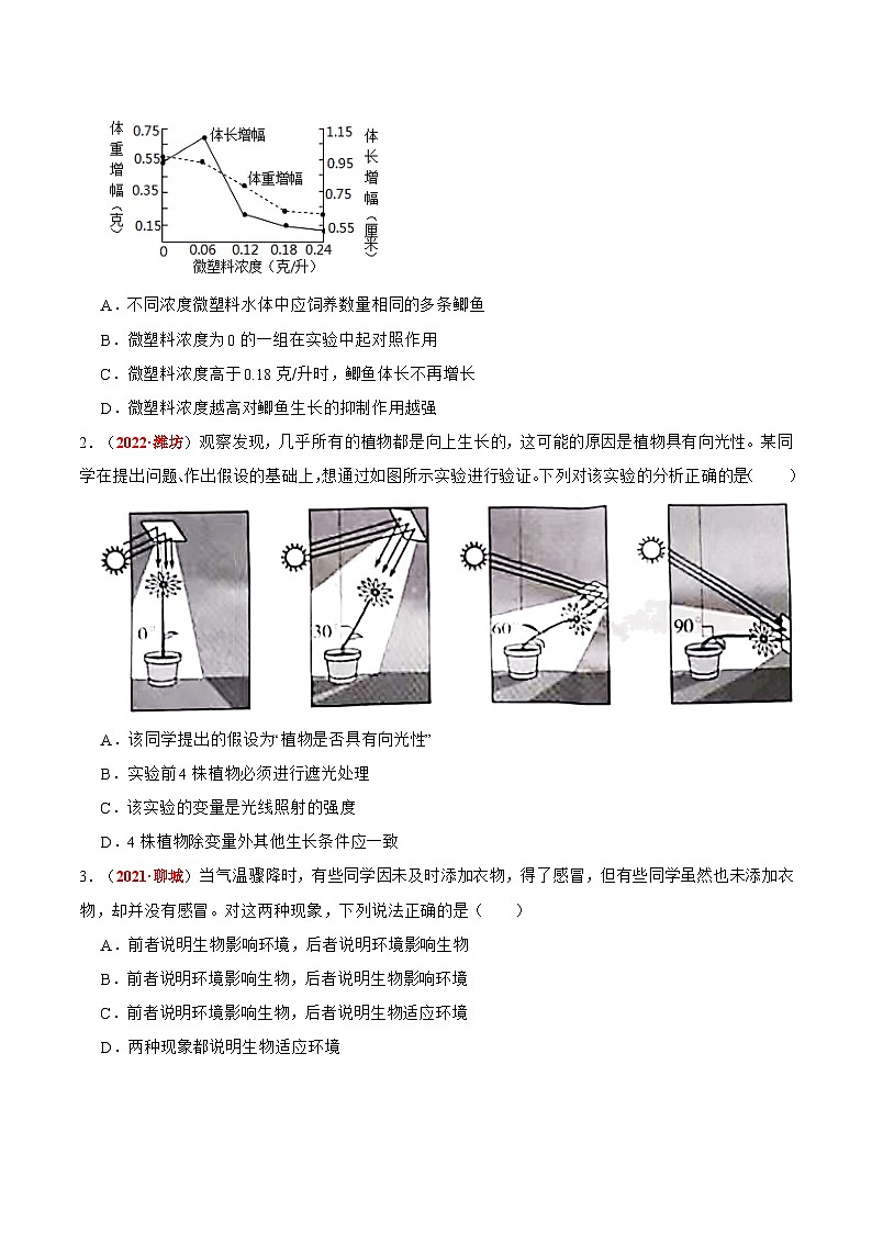 【2024会考】初中生物会考真题汇编 专题16 实验（原卷+解析版）02
