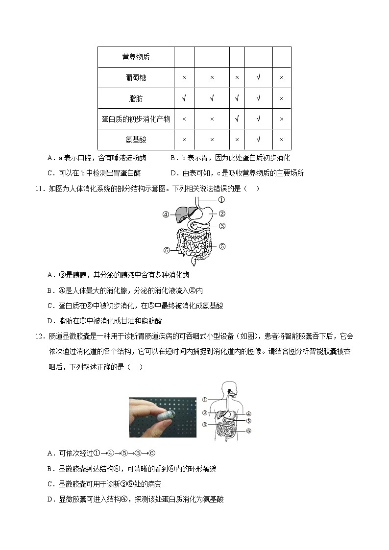 2023-2024学年初中下学期期中考试 七年级生物期中模拟卷（长沙专用）03