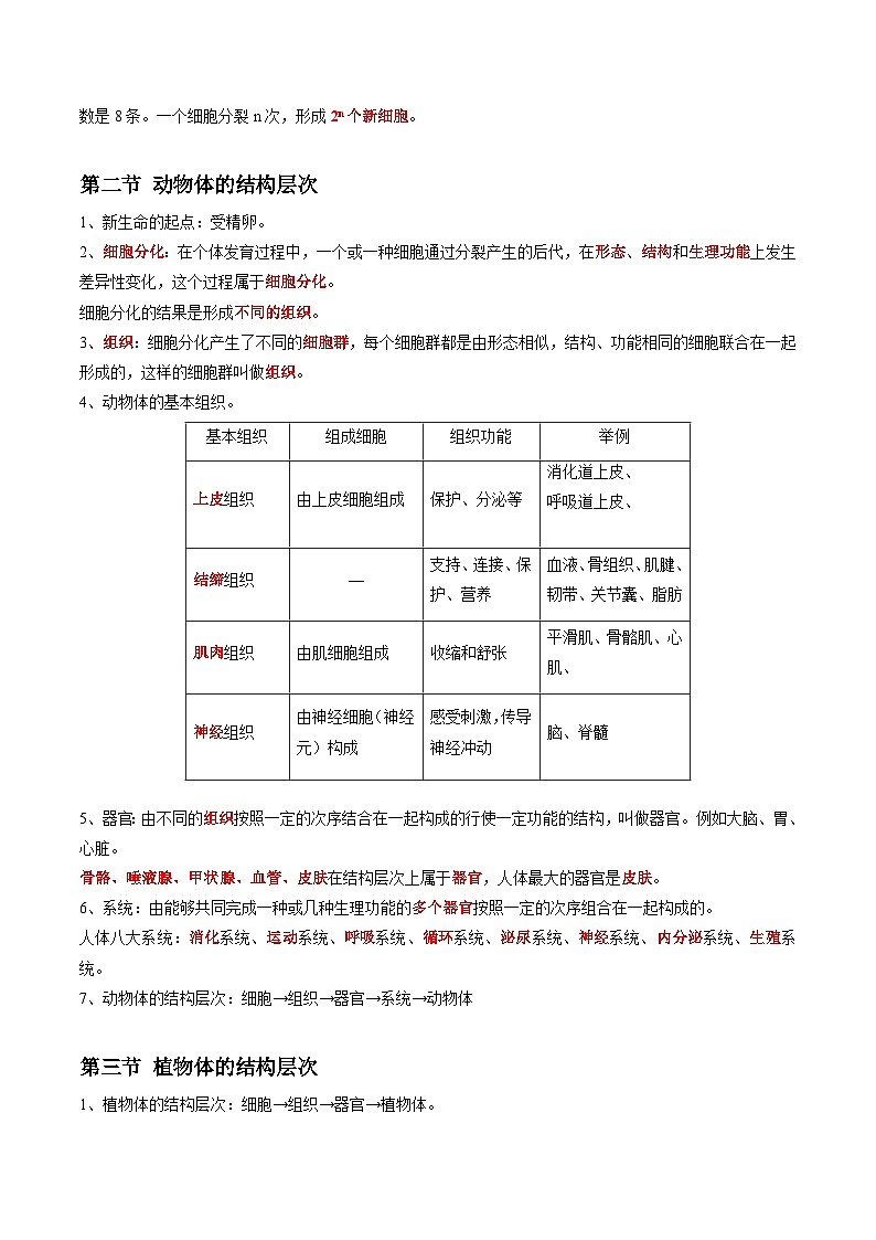中考生物一轮复习抓重点考典型专题04 细胞怎样构成生物体（含解析）第2页