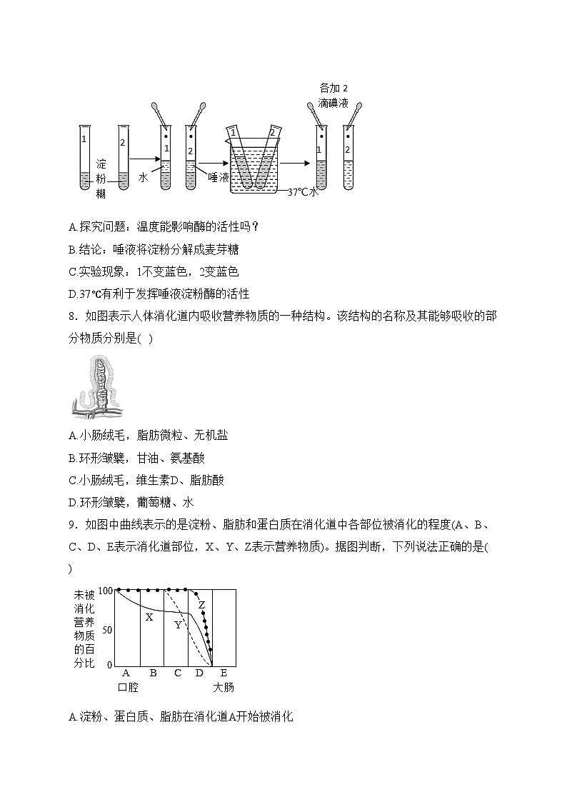 云南省保山市腾冲市第八中学2022-2023学年七年级下学期期中生物试卷(含答案)第2页