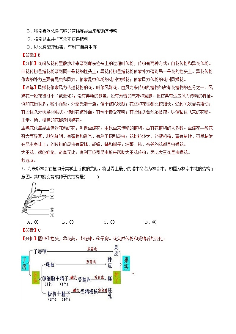 中考生物（北京卷）-2024年中考第一次模拟考试03