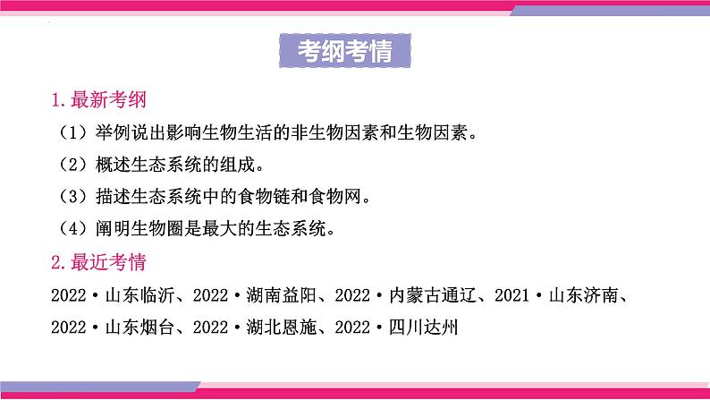 最新中考生物一轮复习课件+讲练测  专题01 生物和生物圈（课件精讲）06