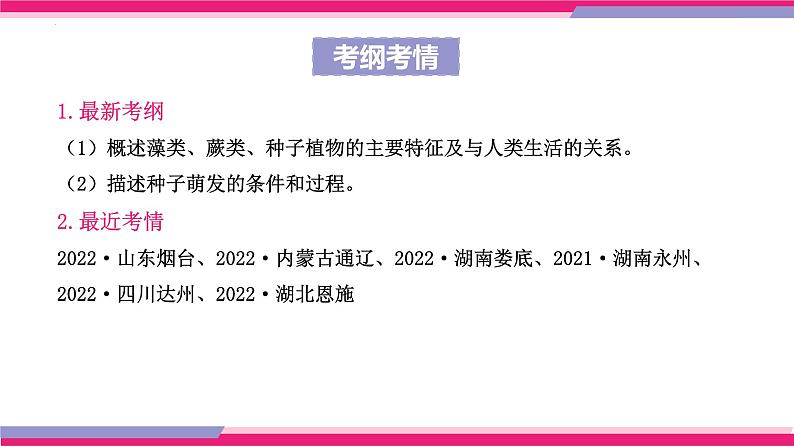 最新中考生物一轮复习课件+讲练测  专题04 生物圈中有哪些绿色植物（专题精练）06