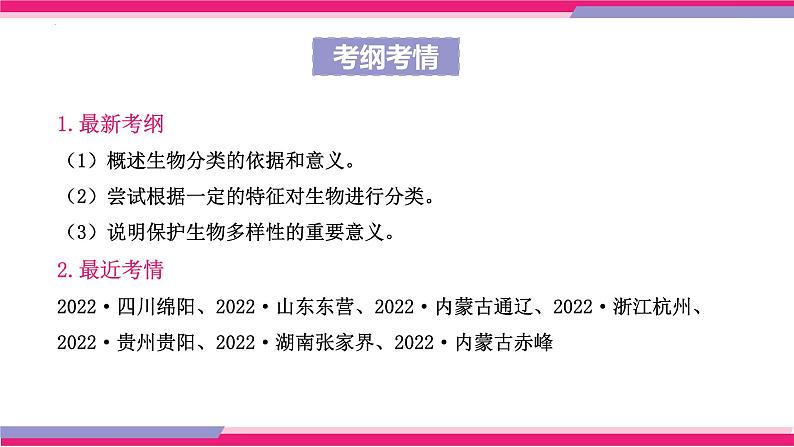 最新中考生物一轮复习课件+讲练测  专题18 生物的多样性及其保护（专题精练）06