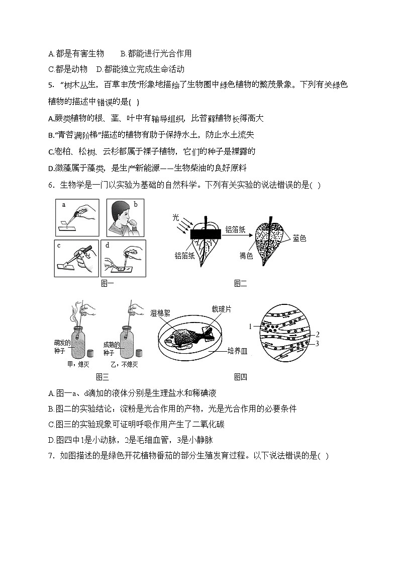 2024届中考生物起航模拟卷 【河南专用】(含答案)02