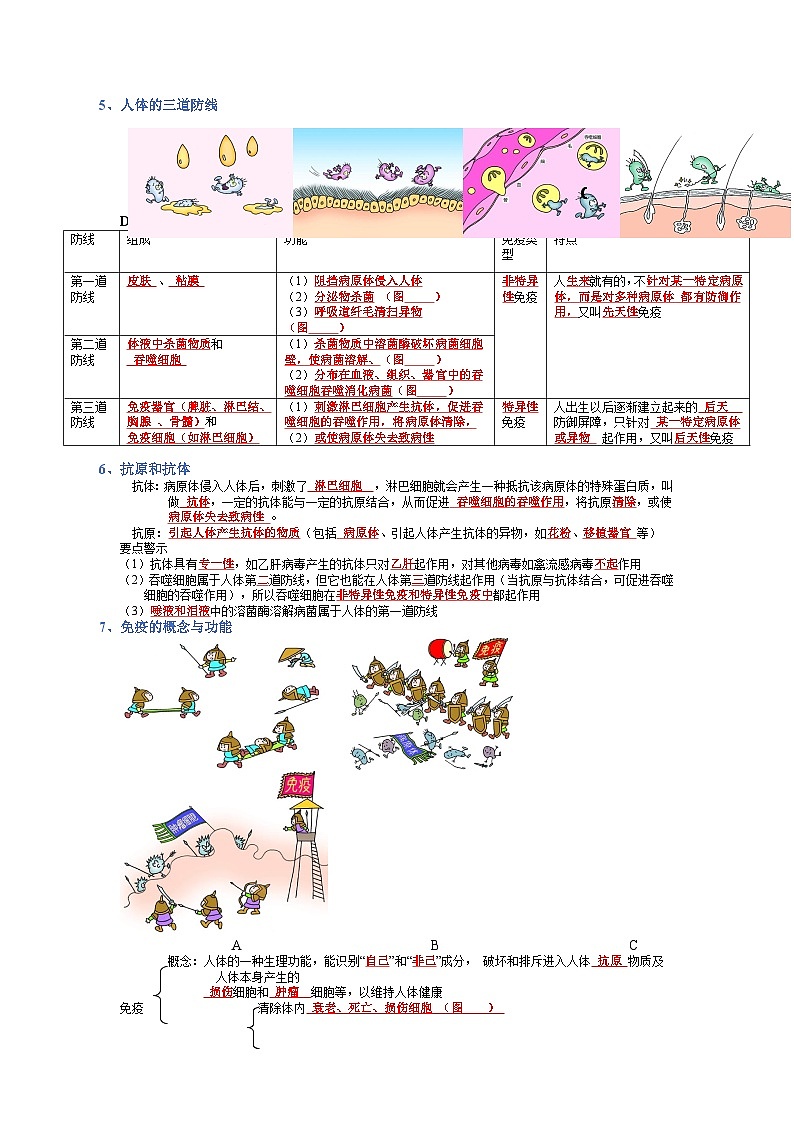 专题08 健康地生活-【晨读晚默】2023年中考生物必背知识清单（答案版）第2页