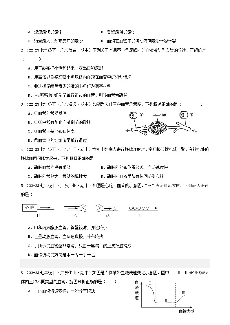 4.4 人体内物质的运输（原卷版）第3页