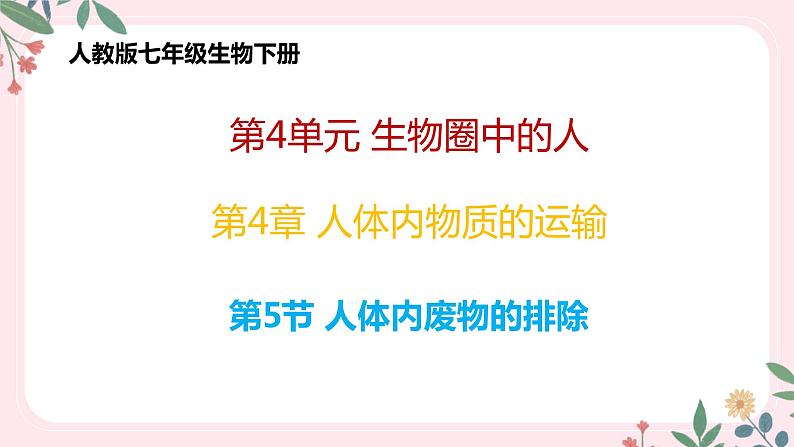 4.5 人体内废物的排出-七年级生物下册 教学课件+教学设计+练习（人教版）01