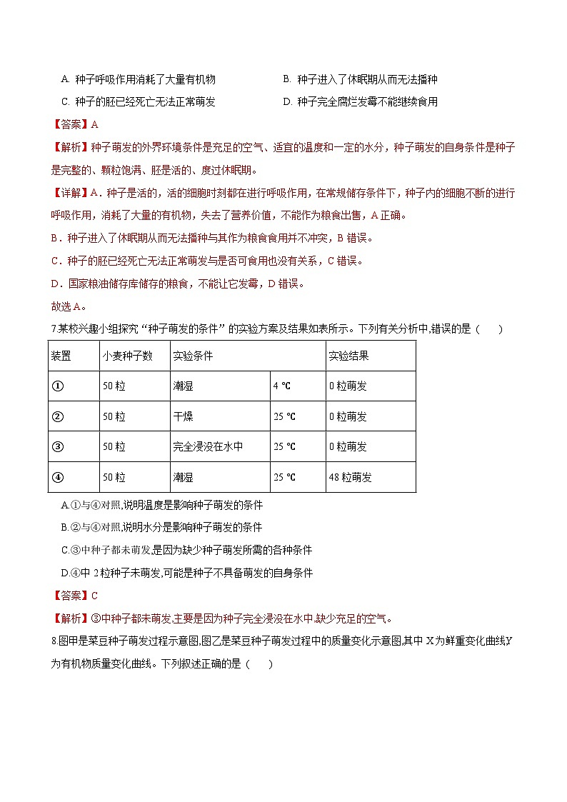专题05 被子植物的一生（练习）-中考生物一轮复习讲练测（全国通用）03