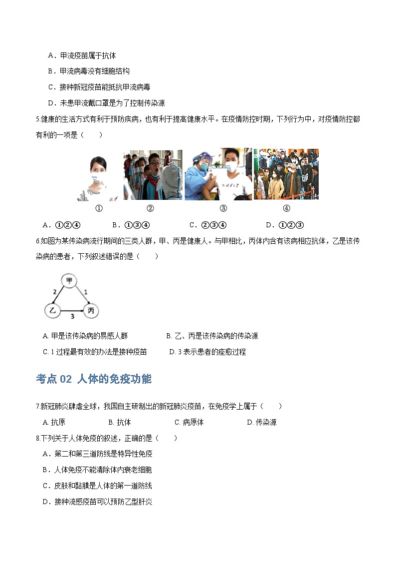 专题15 健康地生活（练习）（原卷版）第2页