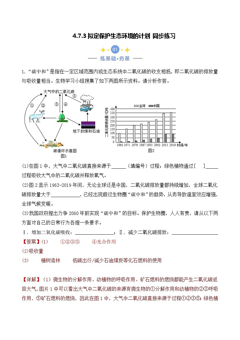 4.7.3 拟定保护生态环境的计划-七年级生物下册 教学课件+教学设计+练习（人教版）01