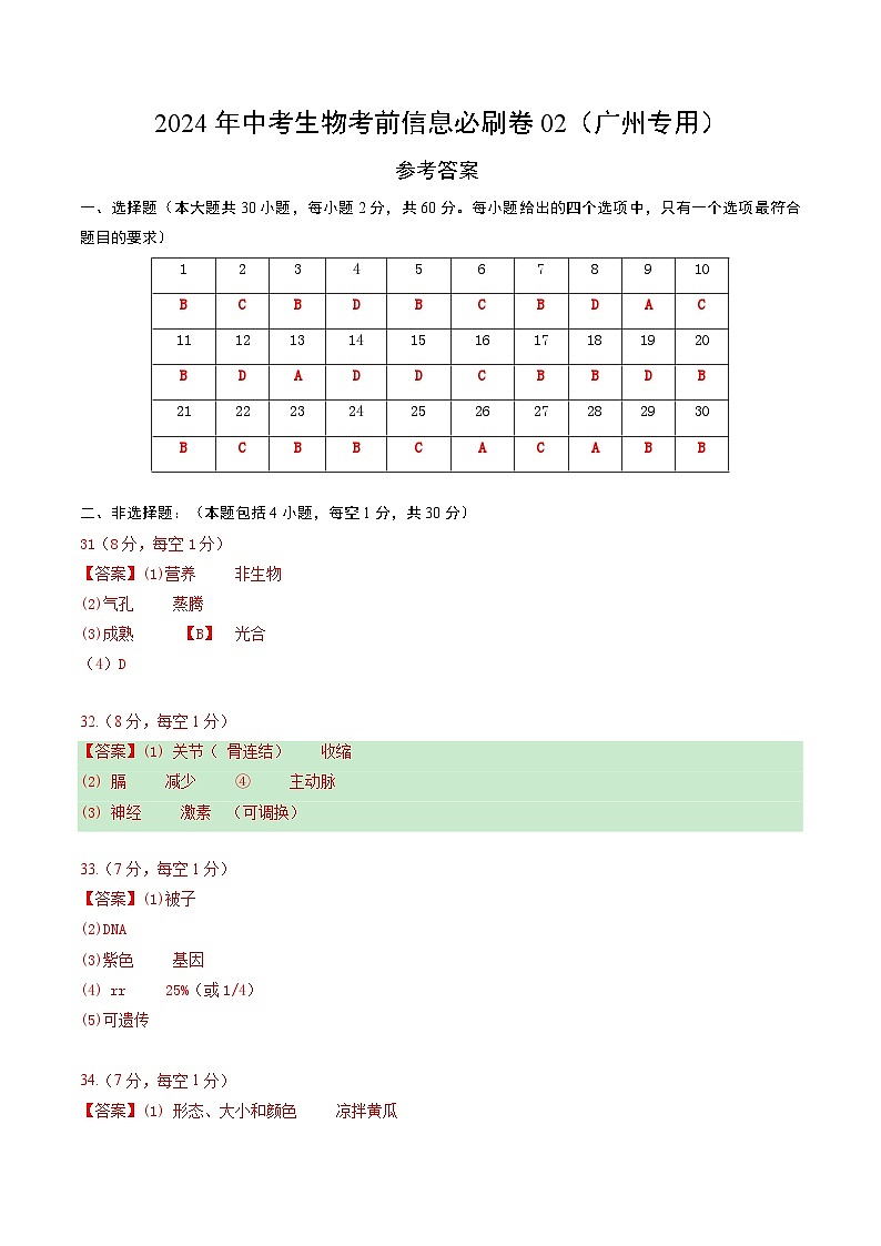 信息必刷卷02（广州专用）（参考答案）第1页
