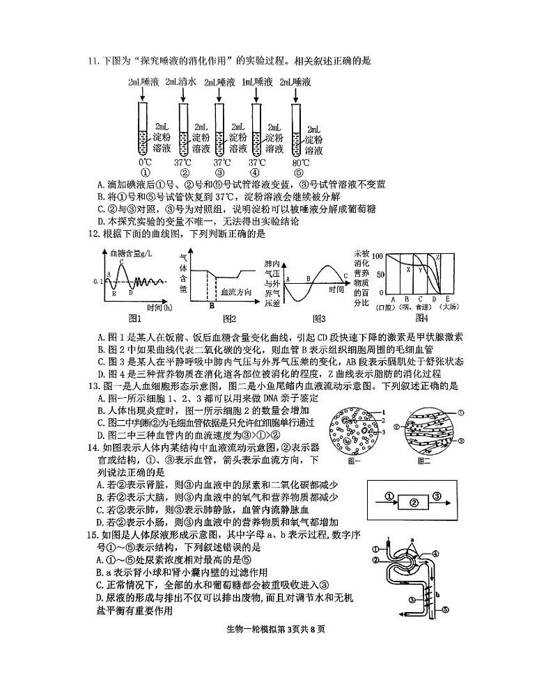 山东省临沂市河东区2023-2024学年八年级下学期4月期中（一模）生物试题第3页