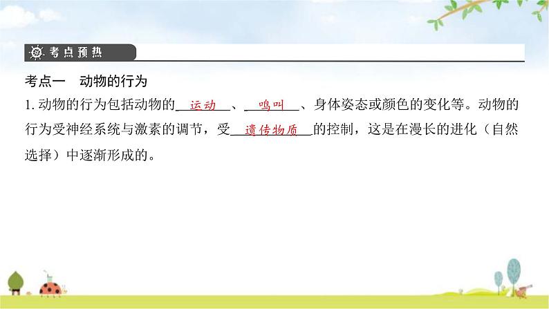 中考生物复习第五单元生物圈中的动物和微生物第十六章动物的行为第十七章生物圈中的动物课件第4页