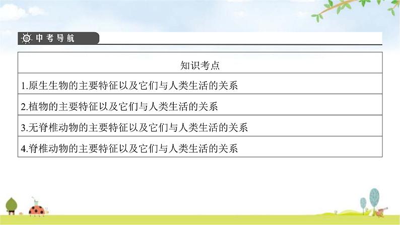 中考生物复习第七单元生命的演化第二十二章物种的多样性课件03