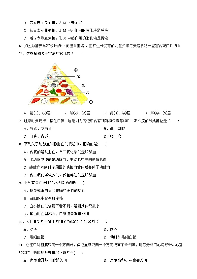 广西北海市2024年七年级生物第二学期期中质量检测试题附答案第2页
