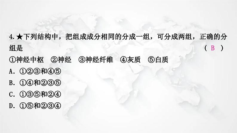 北师大版中考生物复习七年级下册第4单元生物圈中的人12章人体的自我调节课件第5页