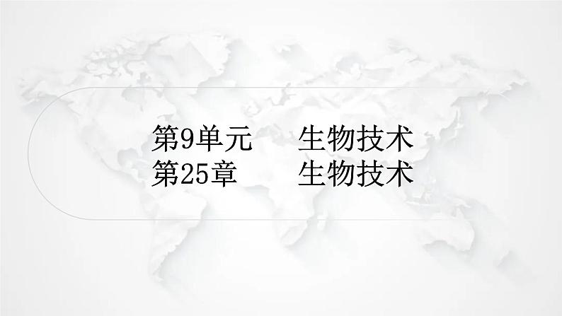 北师大版中考生物复习八年级下册第9单元生物技术第25章生物技术课件第1页