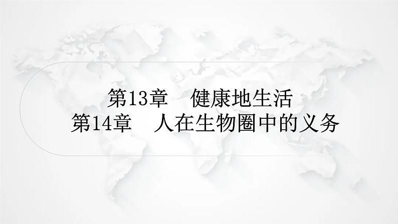 北师大版中考生物复习七年级下册第4单元生物圈中的人第13章健康地生活第14章人在生物圈中的义课件第1页