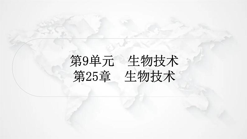 北师大版中考生物复习八年级下册第9单元生物技术第25章生物技术课件第1页